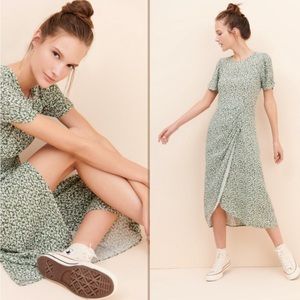 New! 4SI3NNA dress green floral size L Antonella dress